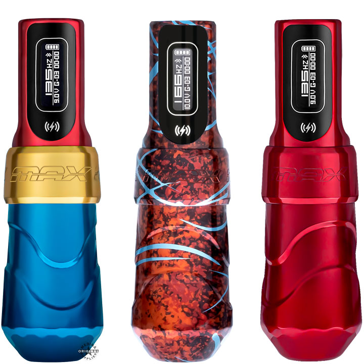 FK Irons FLUX MAX Limited Edition + 2 PowerBolt II Medina Tattoo Supplies