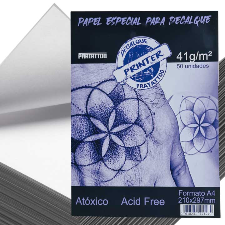 Papel Decalque Printer Paper 41g - A4 - Folha para impressora 50un